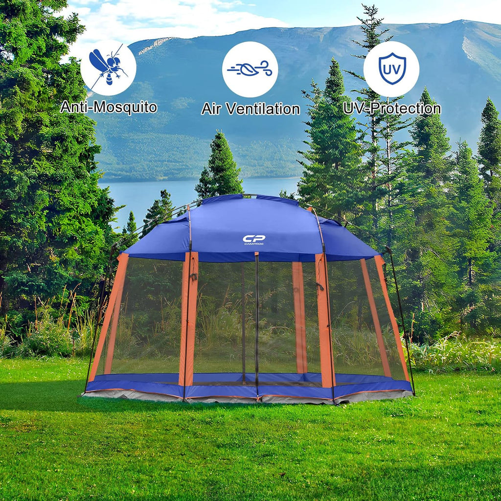 CAMPROS CP Screen House Tent 13 x 13 Ft Screened Mesh Net Wall Canopy
