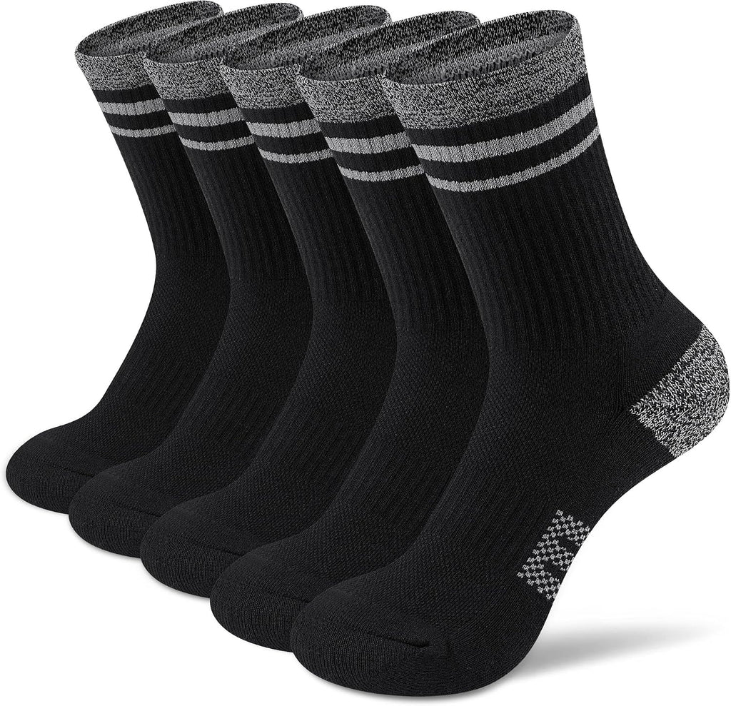 Gonii Women Athletic Cushioned Crew Socks 5 Pairs