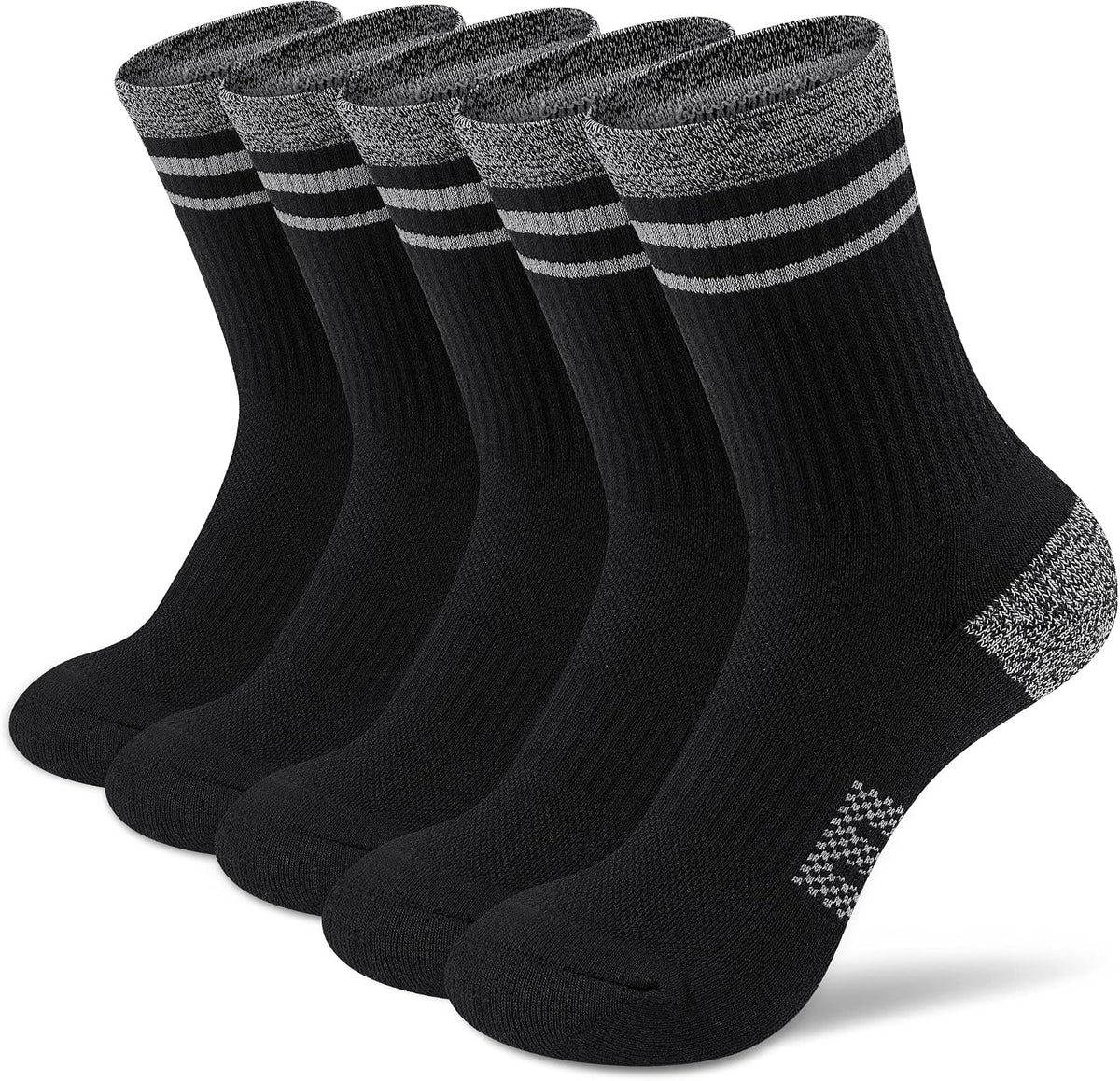 Gonii Women Athletic Cushioned Crew Socks 5 Pairs