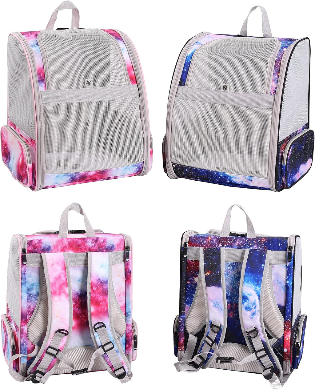 Pet Carrier Backpack for Cats and Small Dogs, Fully Breathable Vented Backpack for Kitten Bunny Airline Approved Travel Hiking Camping Cat Book Bag (Blue, Ventilation)