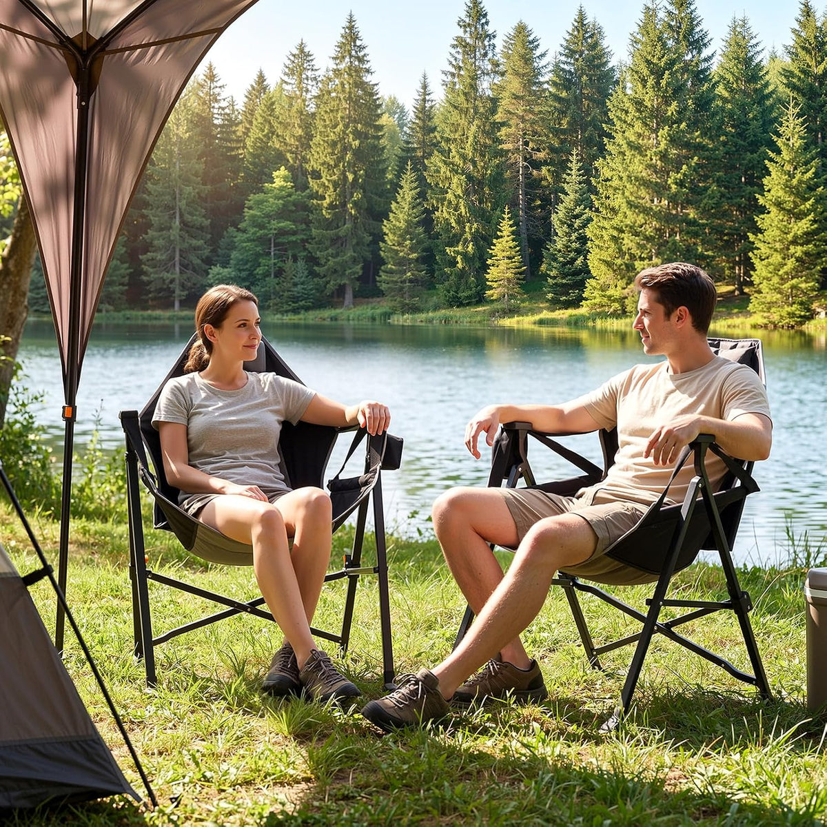 Hammock Camping Chair Set of 2 with Adjustable Backrest