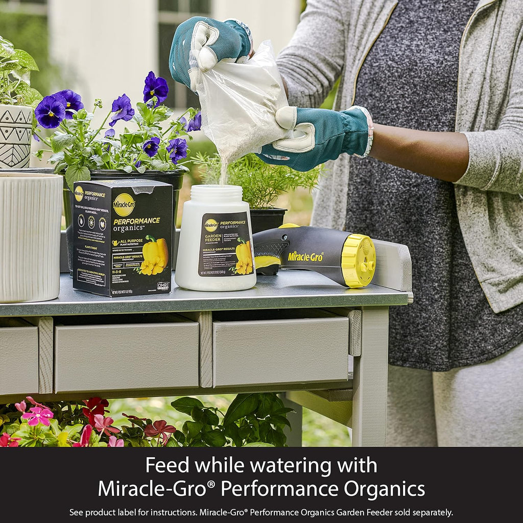 Miracle-Gro Performance Organics All Purpose Plant Nutrition, 1 lb. - All Natural Plant Food for Vegetables, Flowers and Herbs - Apply Every 7 Days for Best Results - Feeds up to 200 sq. ft.
