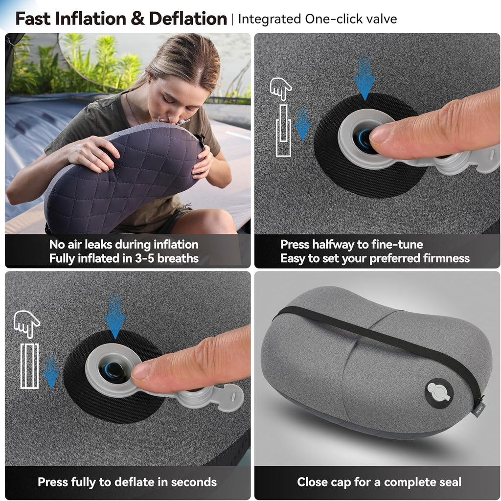 MARCHWAY Ultralight Compact Inflatable Camping Pillow with Washable Cover