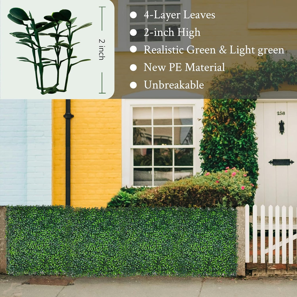 10"x 10"(8 P), UV-Anti Artificial Grass Wall Panel, 4-Layer Leaf