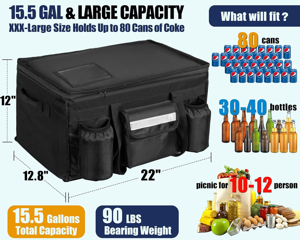 MyLifeUNIT Insulated Cooler Bag for Food Delivery Bags