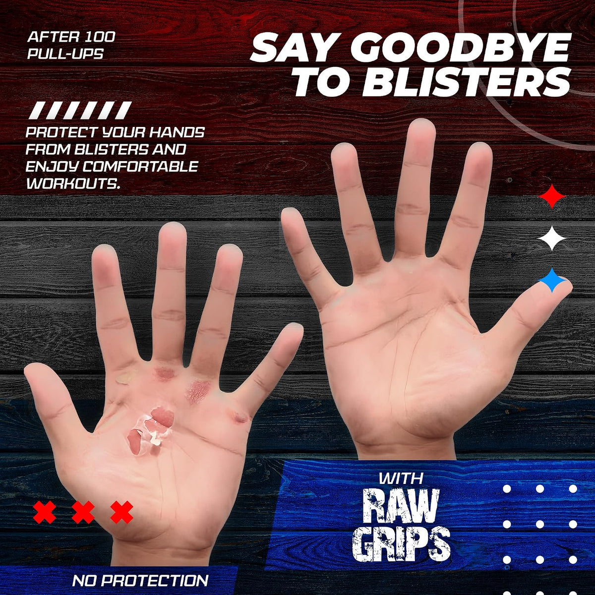 JerkFit Raw Grips 3.0, 2 Finger Leather Gymnastics Grips - Pull Up Grips for Cross Training Hand Protection - Hand Grips for Gymnastics Bars, Palm Guards for Athletes to Prevent Rips and Blisters