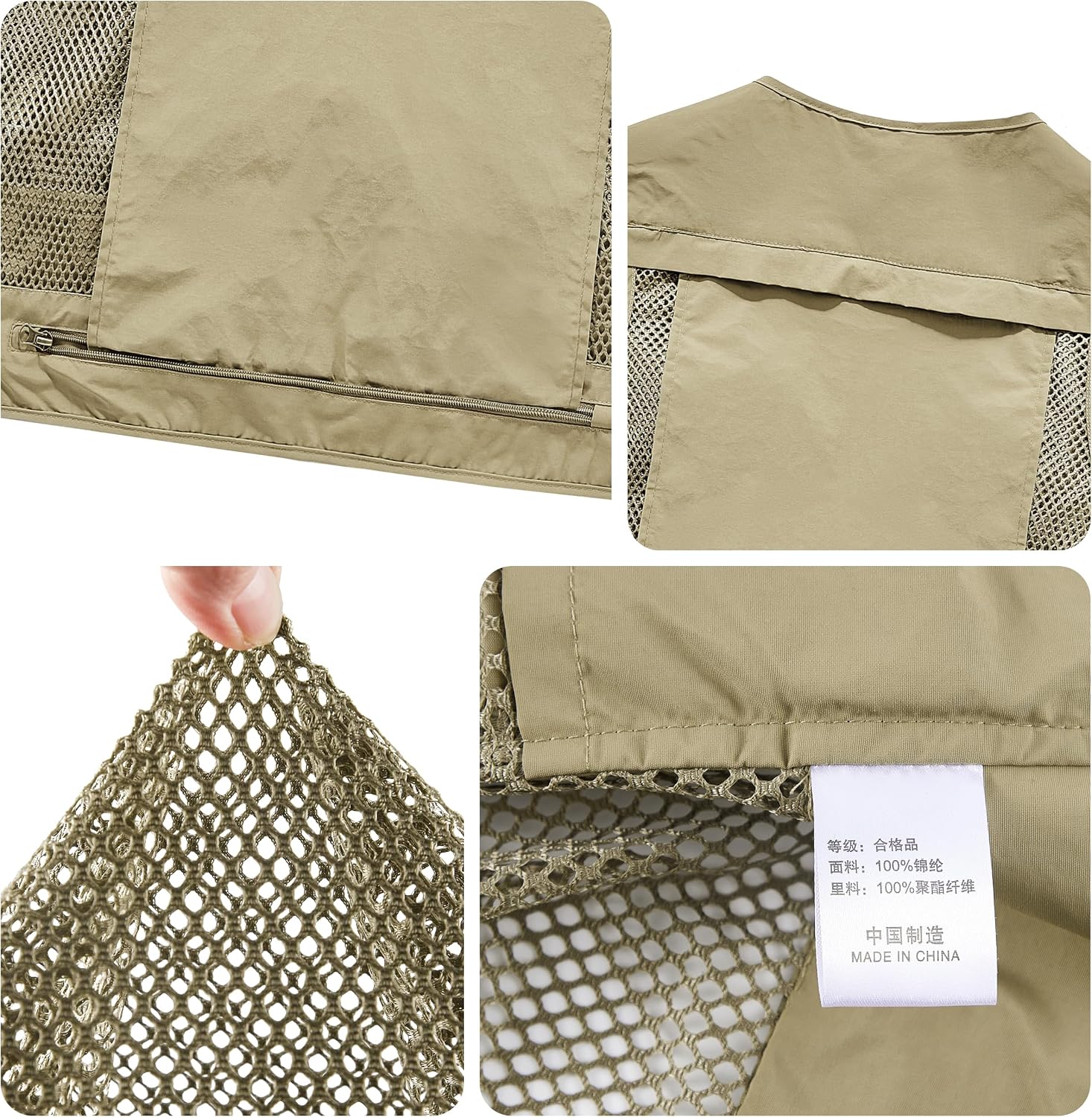 PRIJOUHE Fishing Vest for Men Casual Summer Travel Safari Sleeveless Jacket