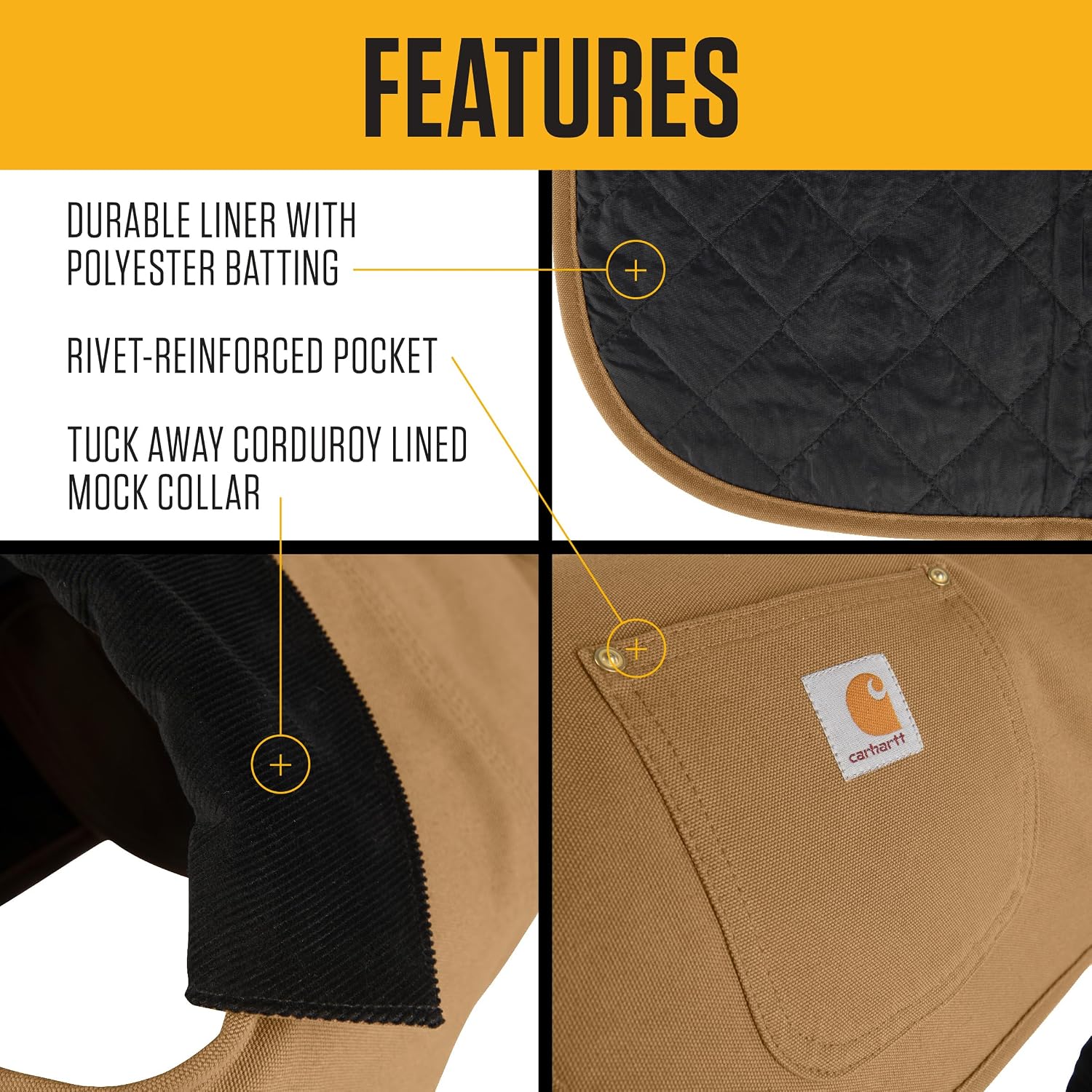 Carhartt Firm Duck Insulated Dog Chore Coat Black XL