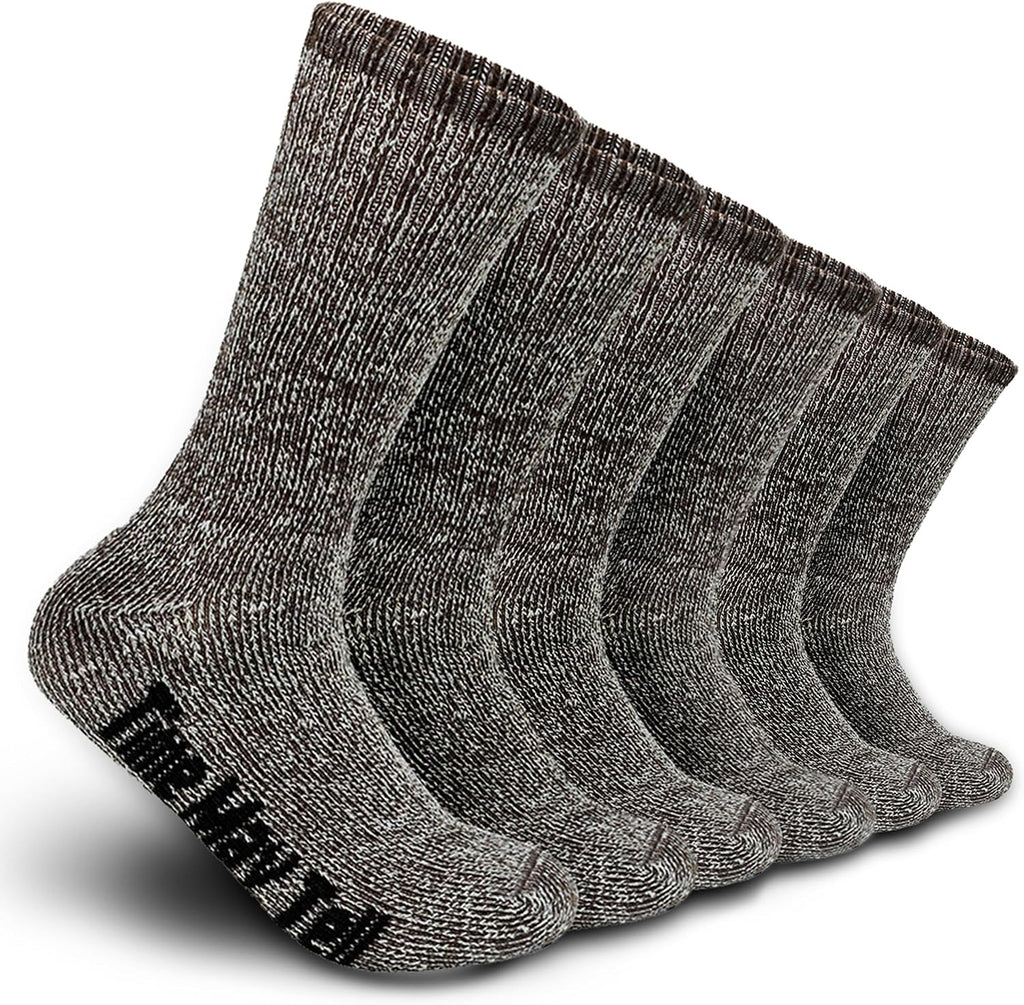 Time May Tell Mens Merino Wool Hiking Cushion Socks Thermal Warm Boot Socks