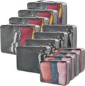 Silkfly 12 Pcs Packing Cubes for Travel,XL, L, M,Classic,Gray