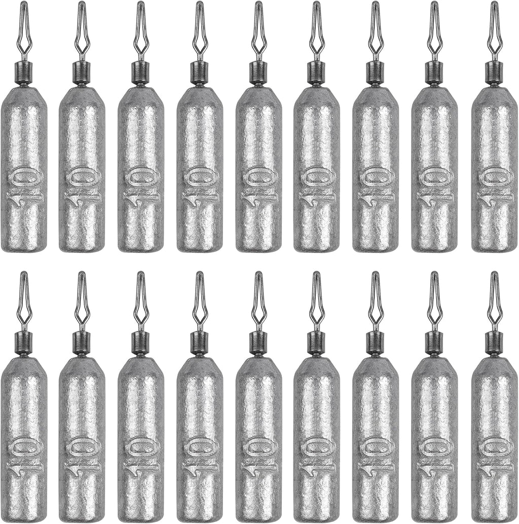 30 Pack Drop Shot Weights Skinny Pencil Sinkers for Bass Fish Drop Shot Rig
