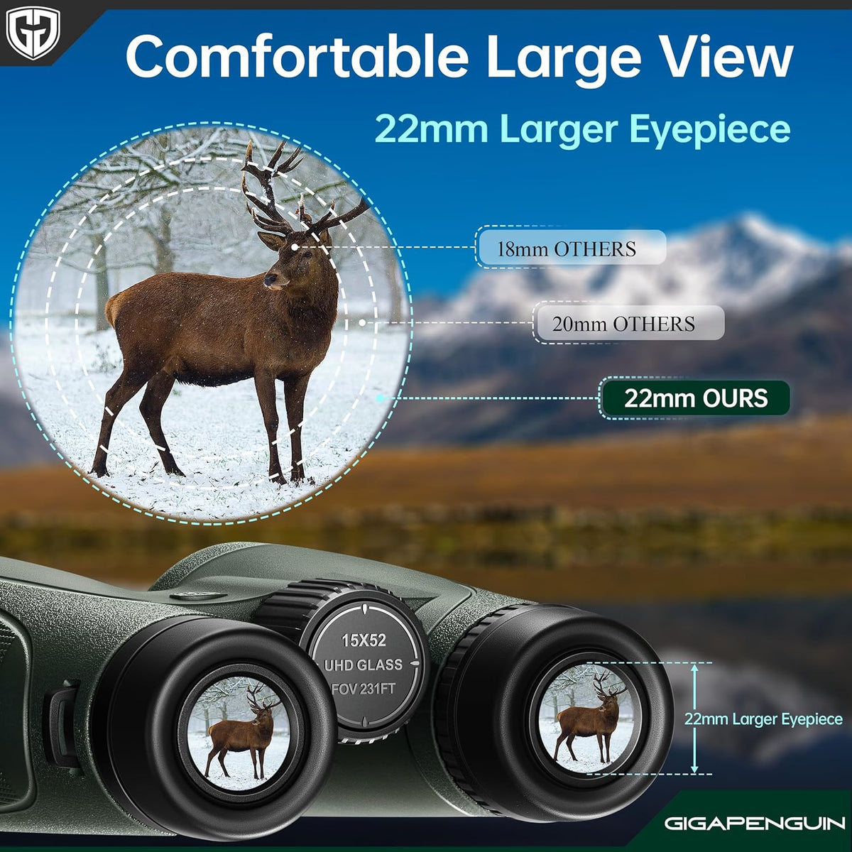 15x52 HD Binoculars for Adults High Powered with Upgraded Phone Adapter