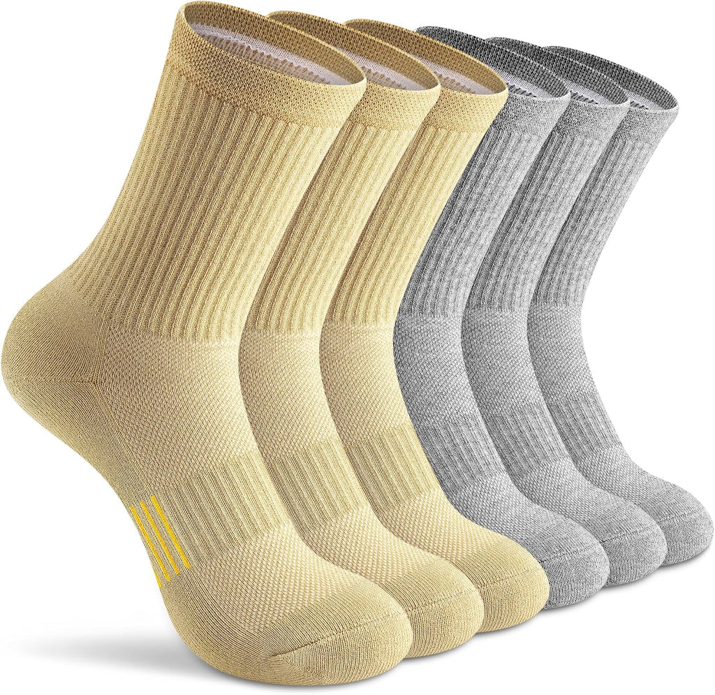 Gonii Women Athletic Cushioned Crew Socks 5 Pairs