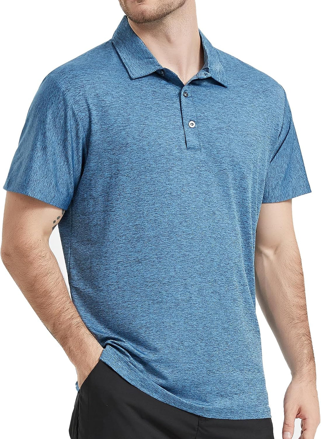5 Pack Men's Polo Shirts Short Sleeve Golf T Shirt Performance Casual