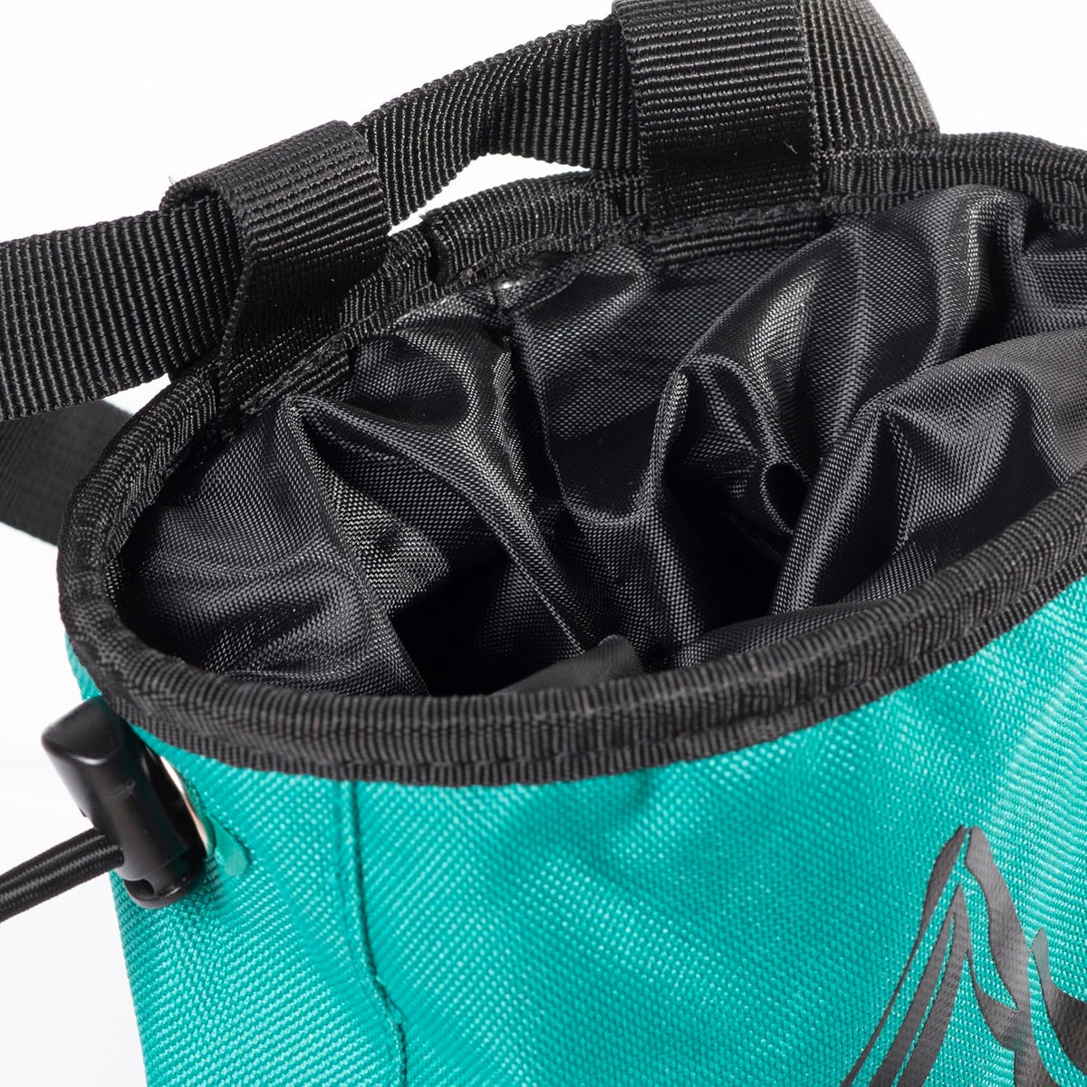 Chalk Bag for Rock Climbing – Chalk Pouch with Zippered Pocket, Brush Holder, Fleece Lining & Drawstring Closure – Turquoise Bag