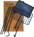 BattlBox Swivel Grill Set, Bushcraft Steel Campfire Camping Cooking Grate