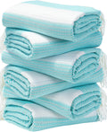 6 Packs Oversized Turkish Beach Towels Set Bulk Clearance Sand Free Pool Swim Bathroom Camp Large No Sand Towel Adults Travel Essentials Cruise Must Haves Accessories Vacation Stuff Green Dot Set