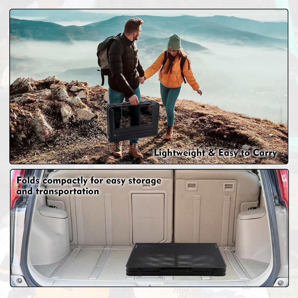 GREGIN Folding Camping Grill Table, Outdoor Metal Table. Foldable, Portable