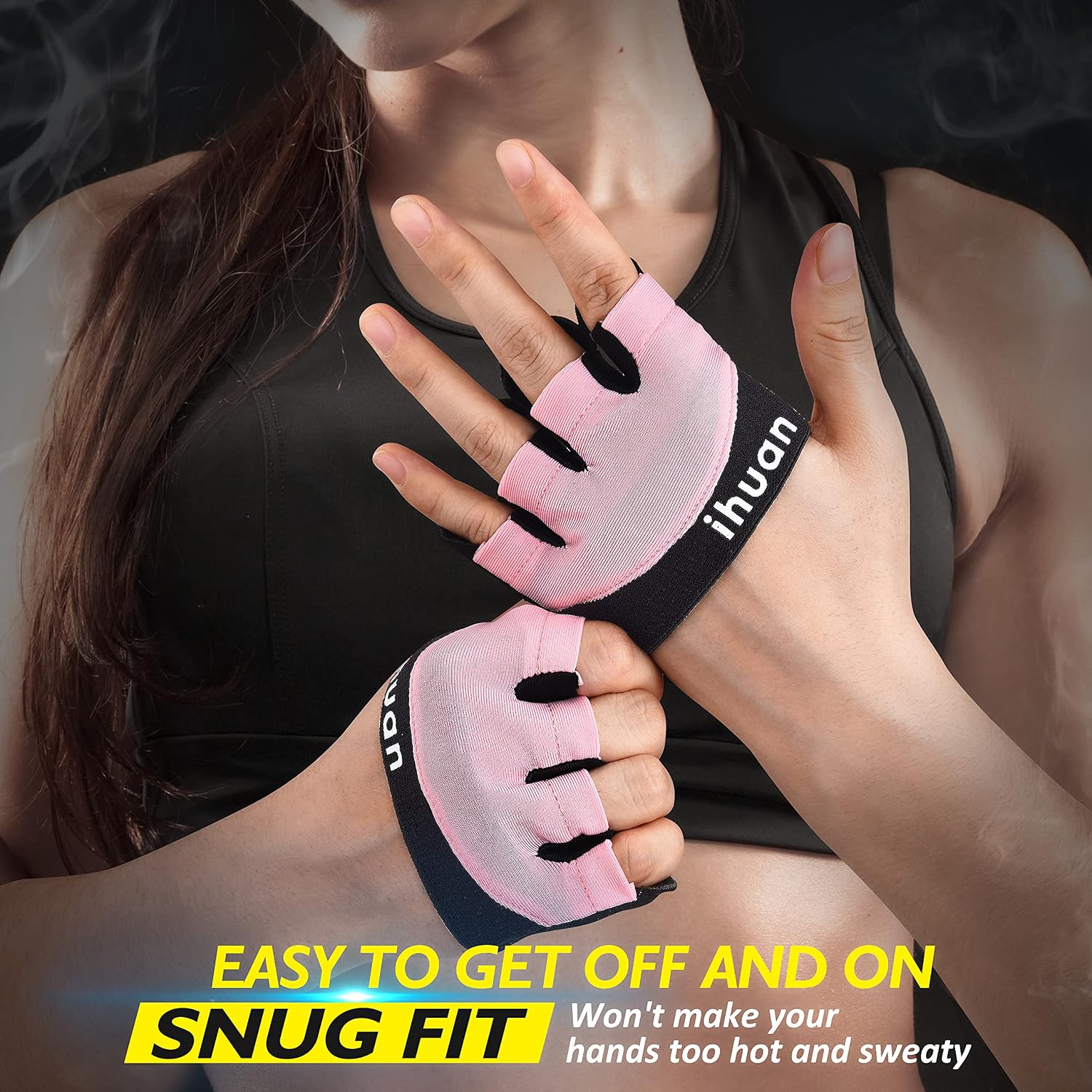 ihuan New Weight Lifting Gym Workout Gloves Men & Women, Great for Weightlifting, Exercise, Training, Fitness
