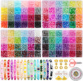 3524pcs Glass Beads Bracelet Making Kit, 4 Types 96 Colors 6mm Glass Beads