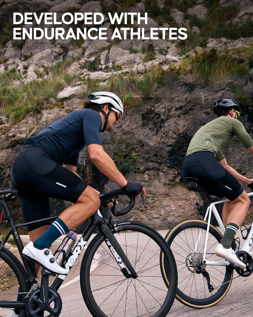 DANISH ENDURANCE Crew Cycling Socks, Fast-Dry & Cushioned, 3 & 5-Pack