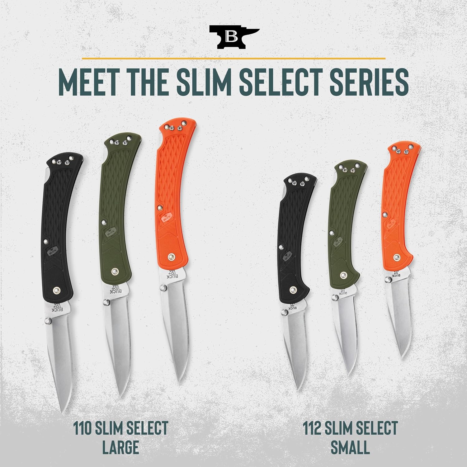 Buck Knives 110 Slim Select EDC Pocket Knife, Green, 2.8 oz