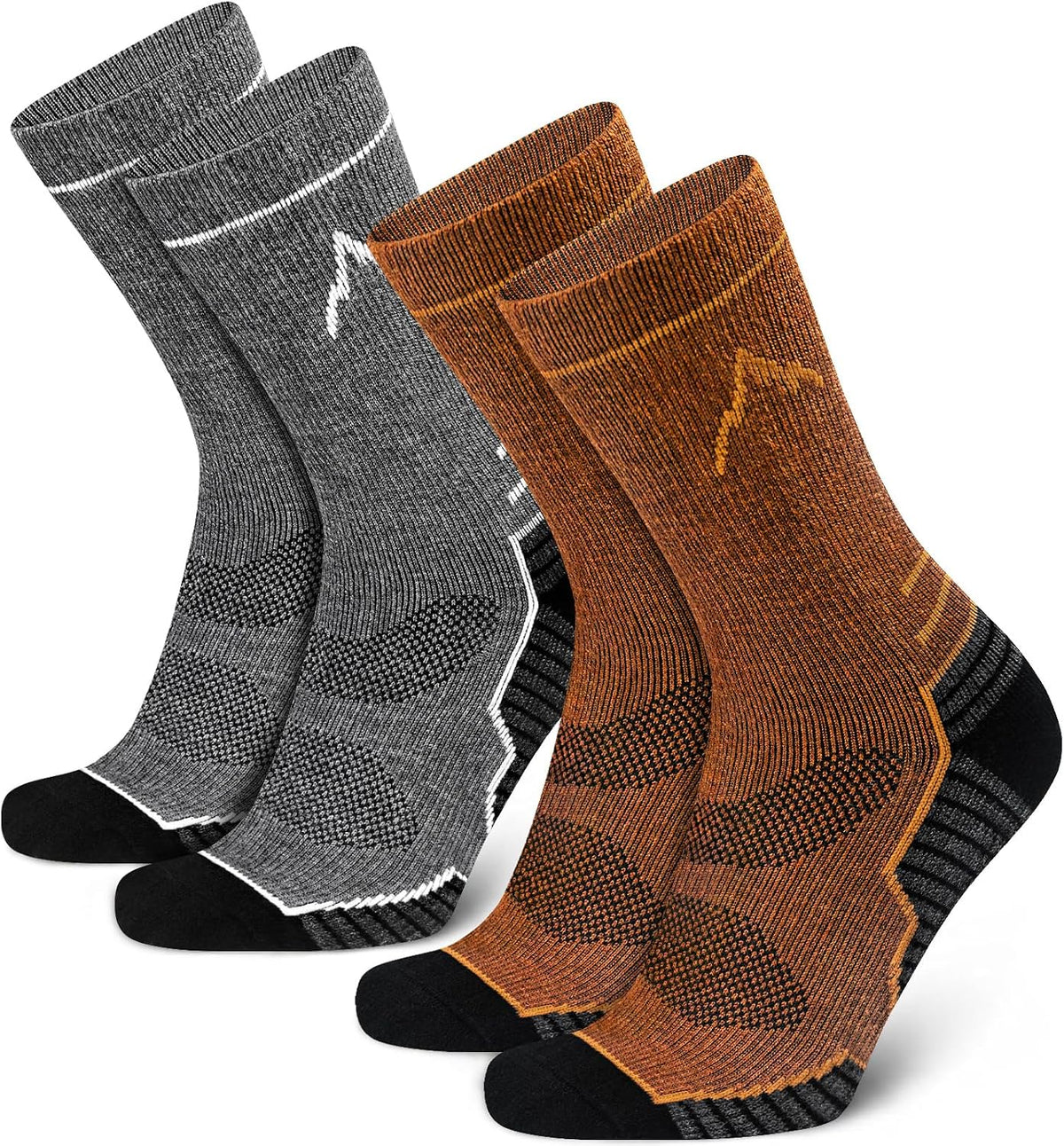 SIXDAYSOX Merino Wool Socks Mens, Crew Cushioned Hiking Socks Men Size 8-16