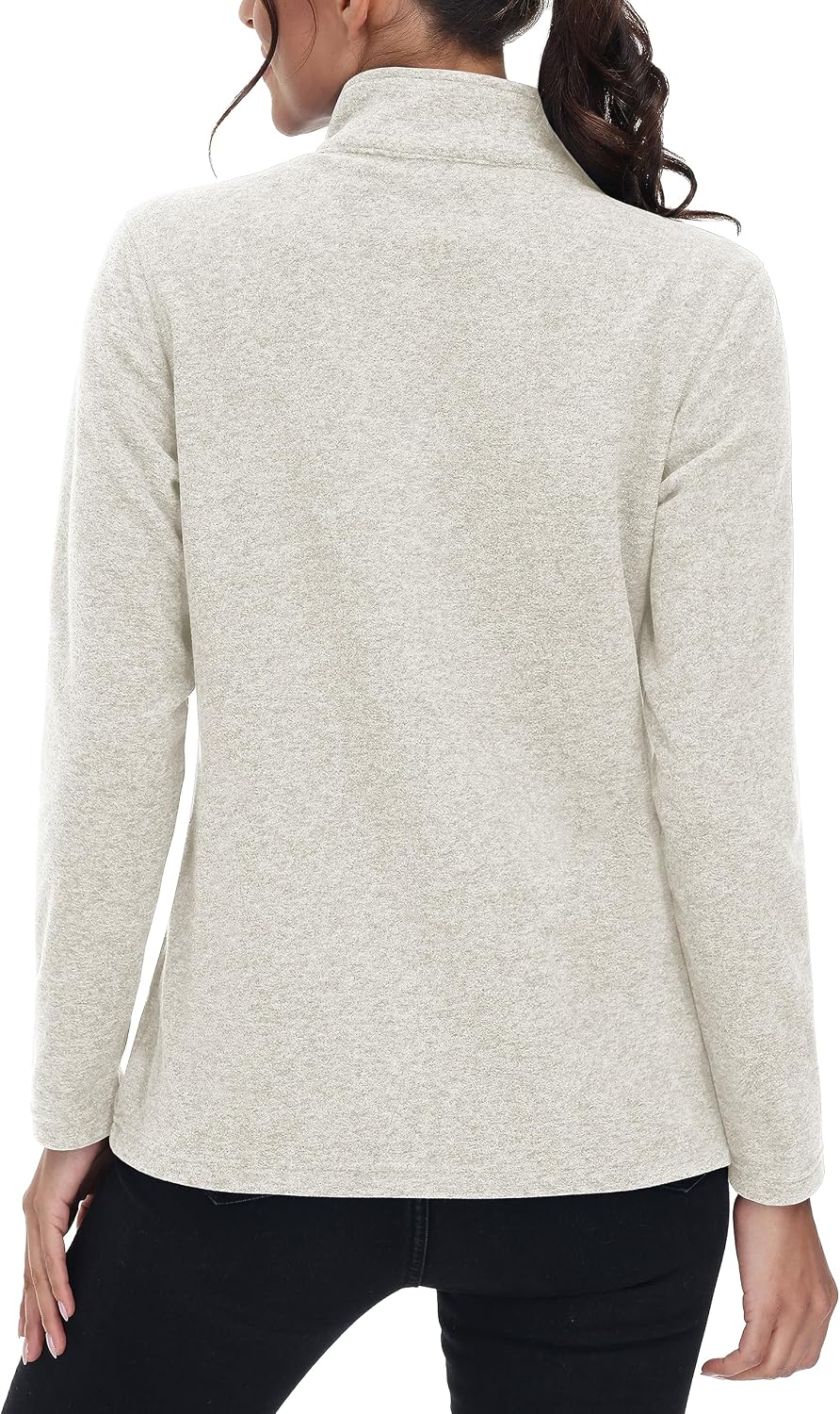 MAGCOMSEN Womens Fleece Zip Up Jacket with Pockets Lightweight Soft Coat