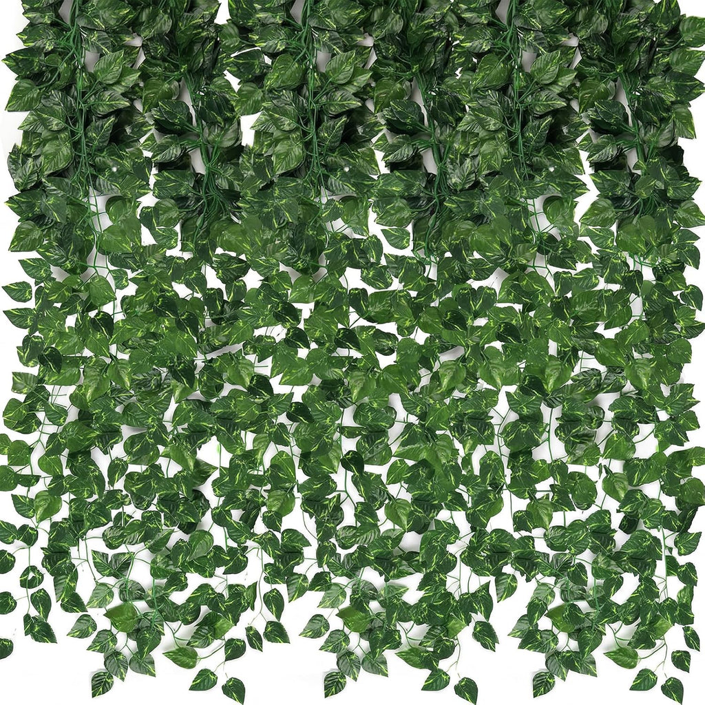 CEWOR Fake Vines for Room Decor 24 Pack 168ft Artificial Ivy Greenery Garland for Bedroom Wall Decor, Hanging Green Leaves for Party Wedding Christmas Decoration