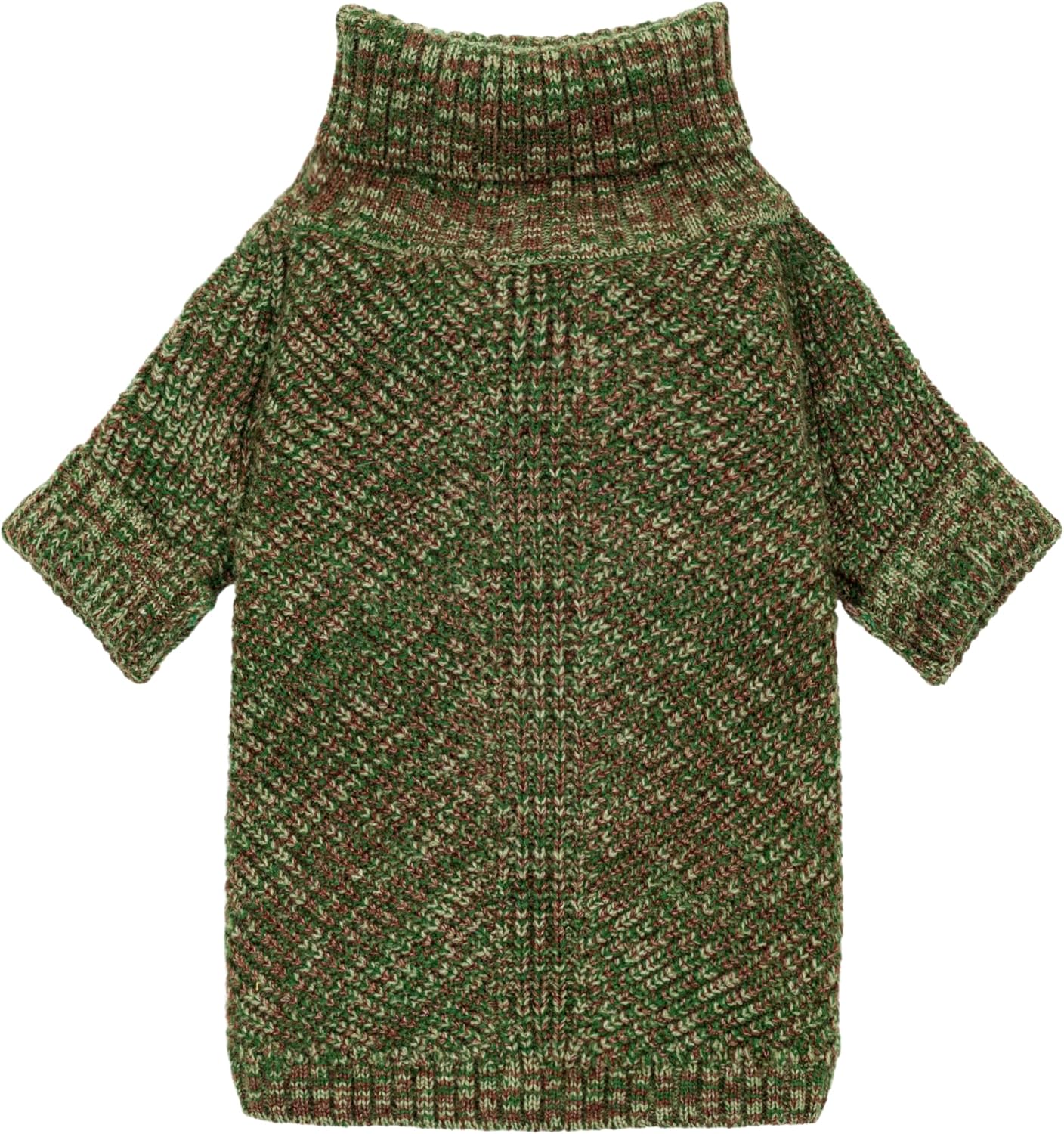 Fitwarm Knitted Turtleneck Dog Sweater, Thermal Dog Winter Clothes for Small Dogs Boy Girl, Holiday Pet Outfit, Heather Green, Medium