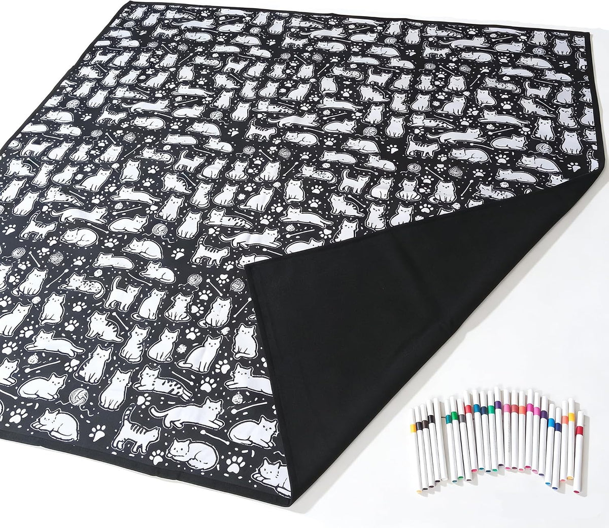 DIY Coloring Blanket with 24 Color Markers