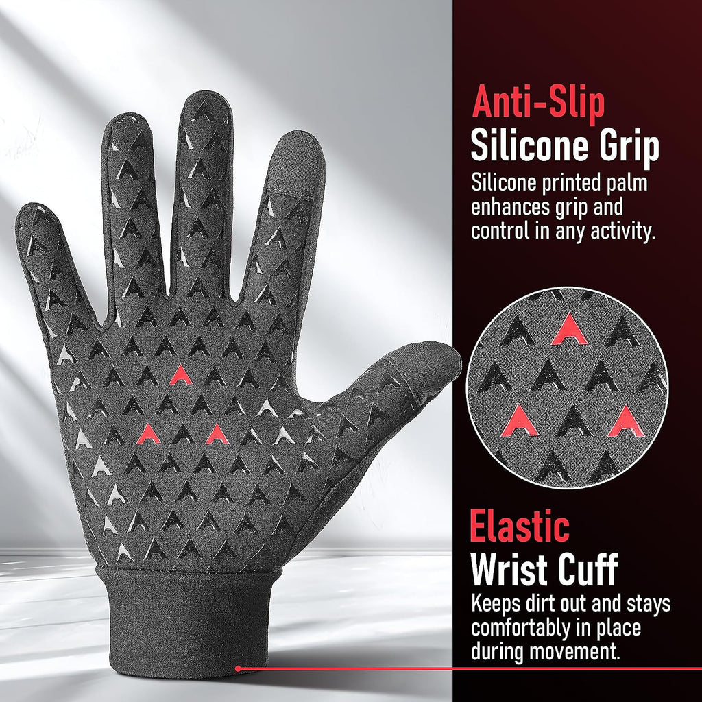 COOLJOB Breathable Stretch Gloves with Grip for Gym Workout, Outdoor Sports