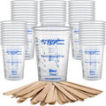 TCP Global 10 oz. (300ml) Graduated Plastic Mixing Cups - Box of 50