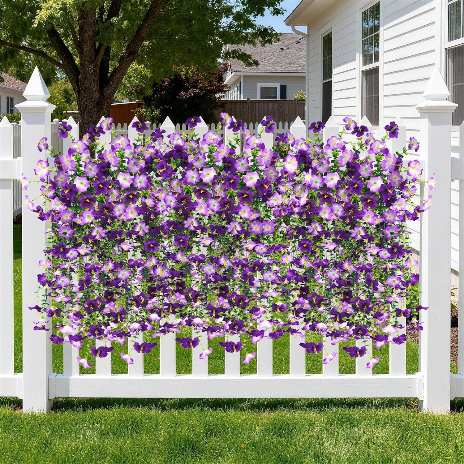INQCMY Artificial Fake Flowers Plants for Outdoor Spring Summer Decoration
