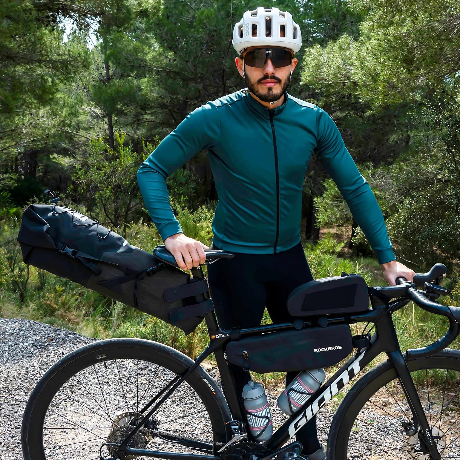 ROCKBROS Bike Saddle Bag Waterproof Bikepacking Bag 15L Bicycle Seat Bag