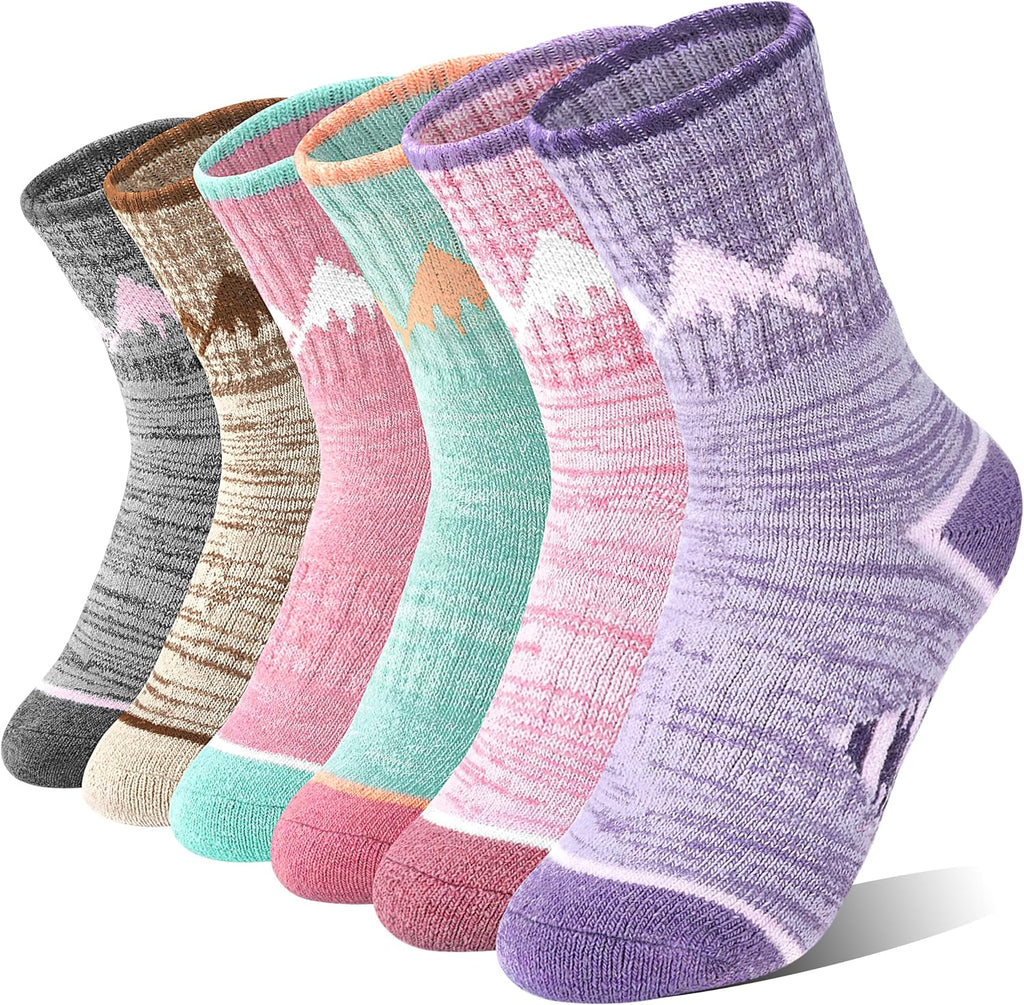 ANTSANG Kids Toddlers Boys Girls Merino Wool Hiking Athletic Crew Socks
