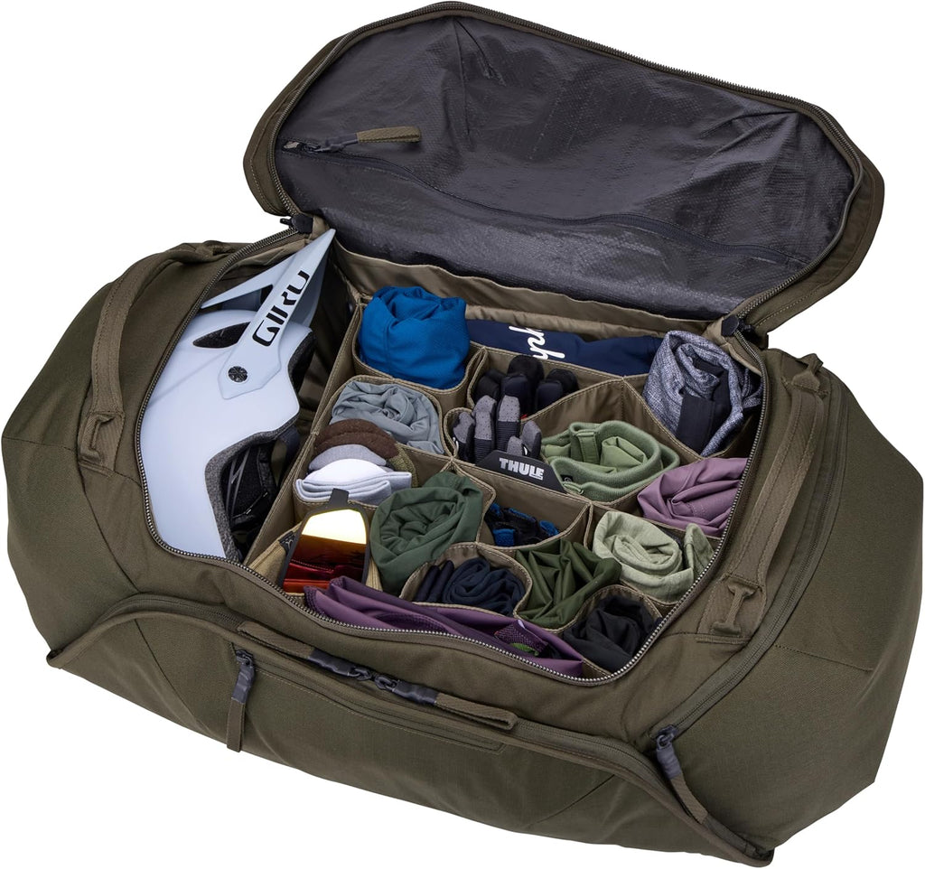 Thule RoundTrip 80L Duffel - Storage compartments to Organize and Protect Gear - Boot Bag for ski and Snowboard Travel - Soft Pocket for Goggles and Helmet - Dry Bag Included