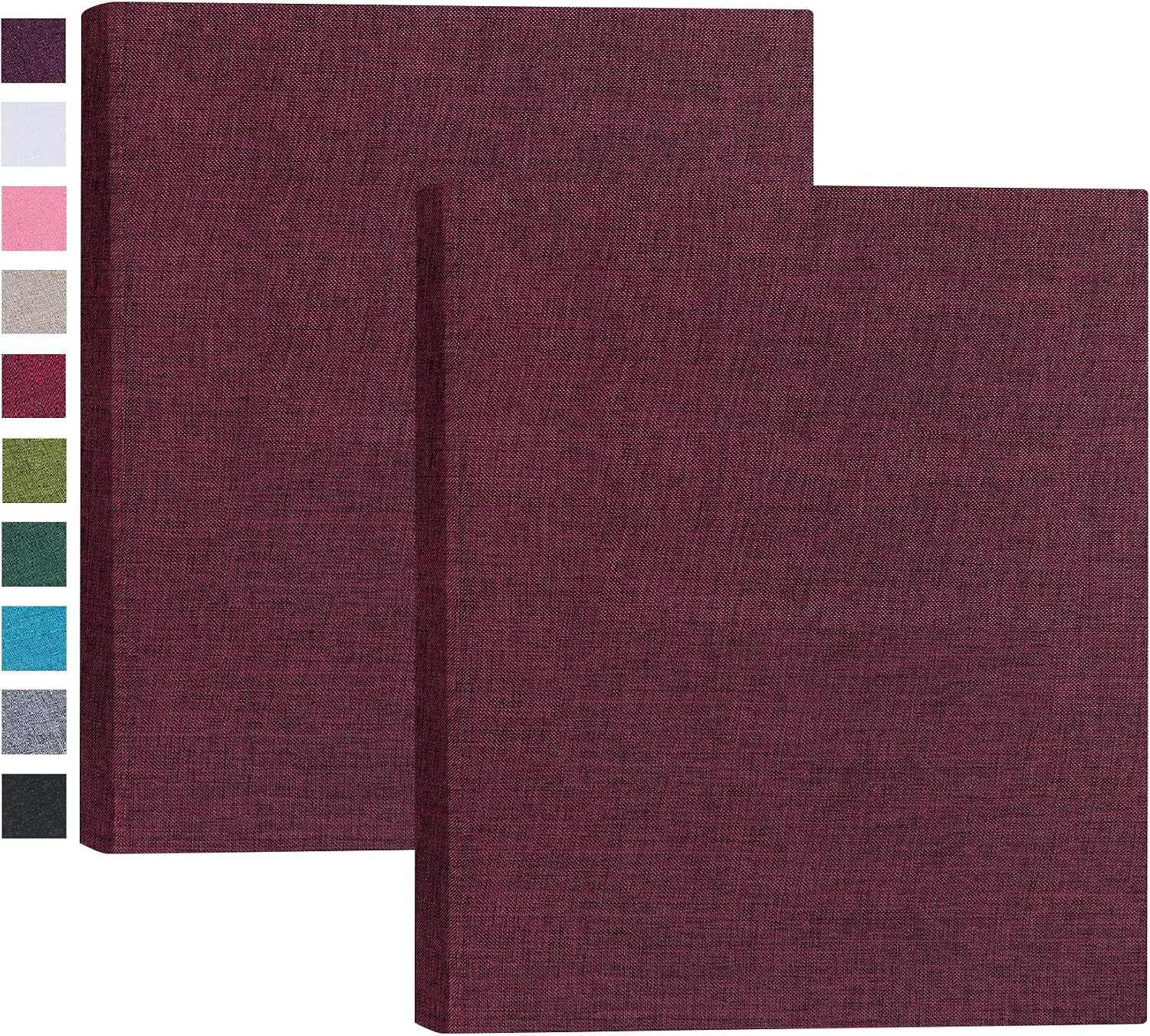 Mublalbum 2 Pack Small 8x10 Photo Album, 52 Pockets, Linen Cover,Green