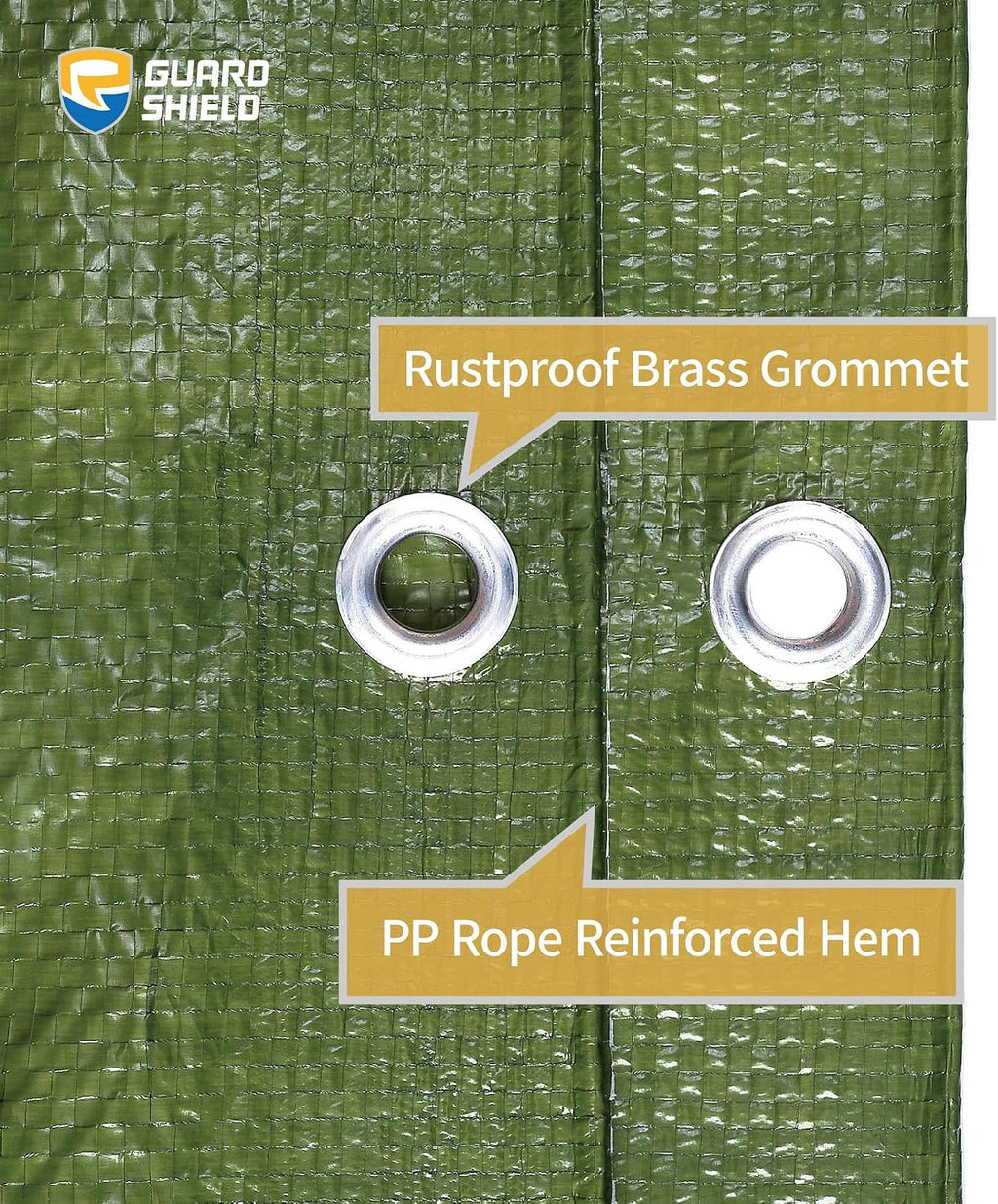 GUARD SHIELD Tarp Green 16x20 Feet Multi Purpose Waterproof Poly Tarp Cover 4mil (2-Pack)