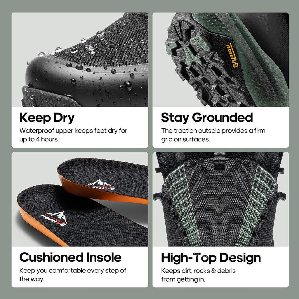 NORTIV 8 Men's Lightweight Breathable Hiking Boots