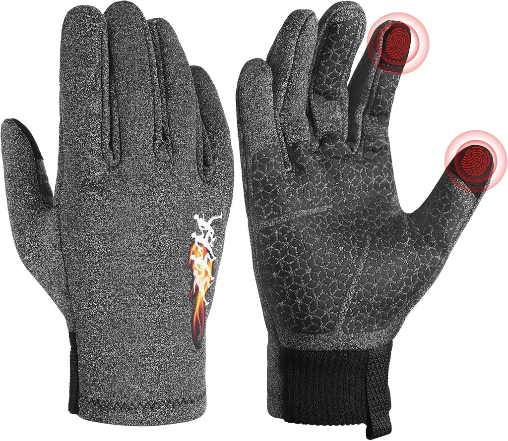 HANDLANDY Lightweight Running Gloves for Women & Men, Touchscreen Gloves with Fleece Lining & Anti-Slip Grip for Cycling, Biking, Commuting & as a Ski Glove Liner