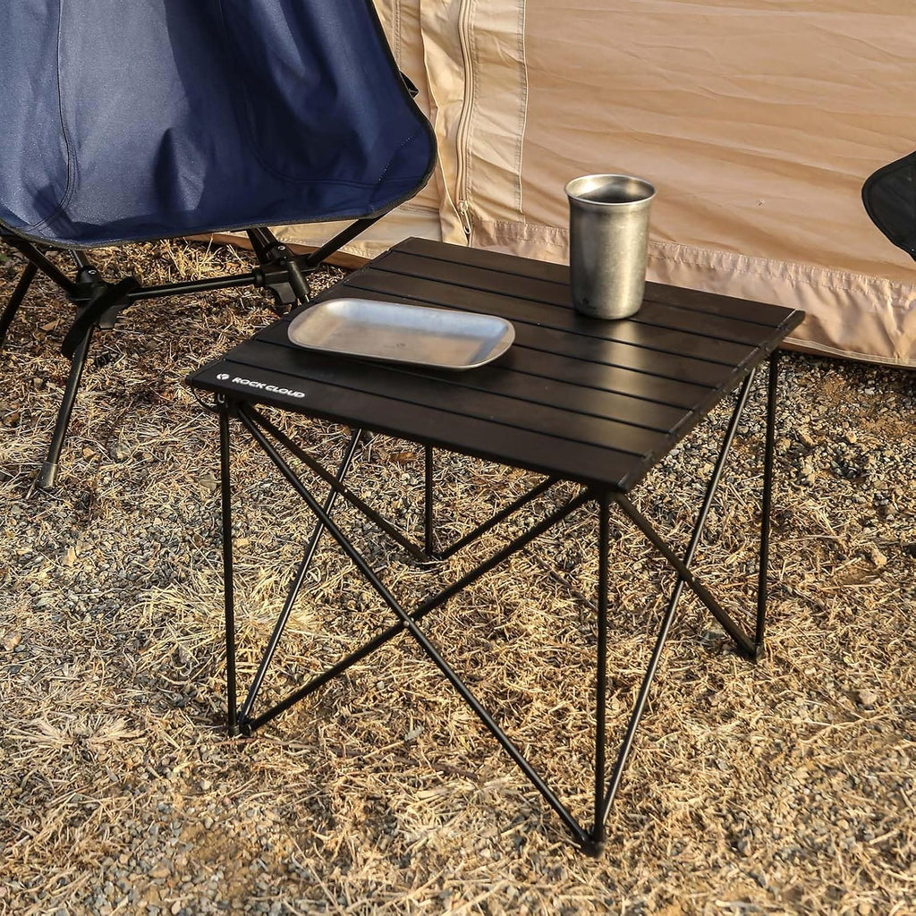 ROCK CLOUD Portable Camping Table Ultralight Aluminum Camp Table Folding Compact Beach Table for Camping Hiking Backpacking Outdoor Picnic