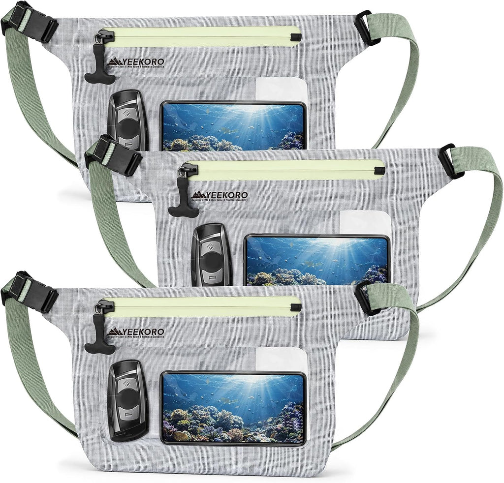 Phone Pouch, IPX8 Waterproof Reusable Fanny Pack,Large Dry Bag