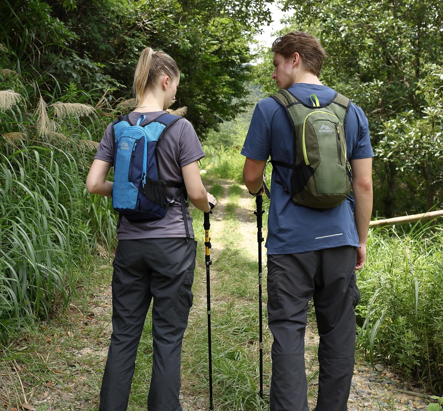 MARCHWAY Lightweight Hydration Backpack with Vest Style Straps & 2.5L TPU Water Bladder, Versatile Sleek Multi-Pocket Pack for Hiking, Cycling, Running, Backpacking, Travel