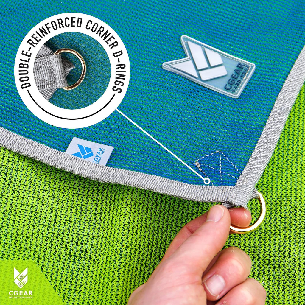 CGEAR Original Sand-Free Outdoor Camping Mat – Beach, Picnic & Camping Ground Mat with Carry Pouch