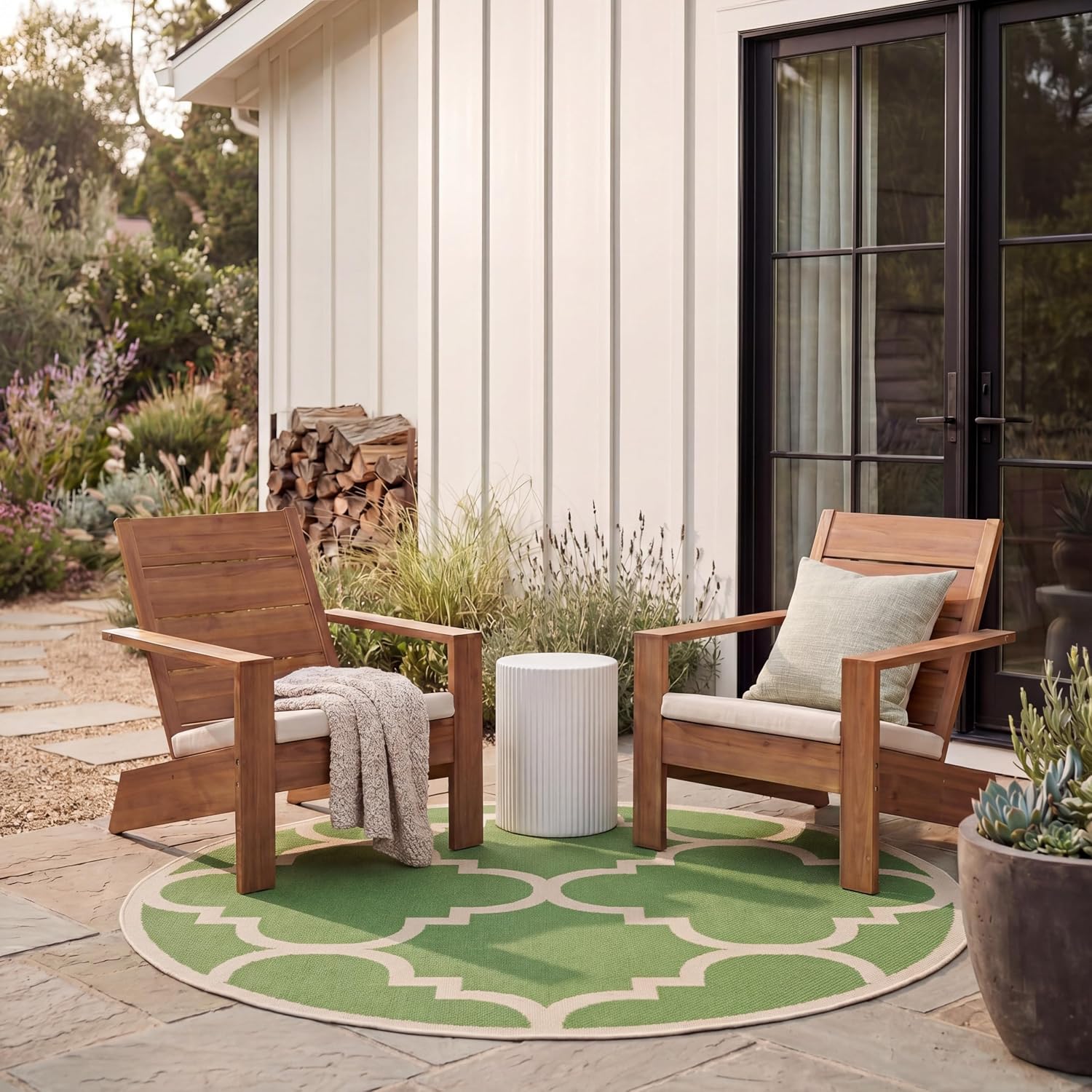 SAFAVIEH Washable Rug Outdoor Courtyard Collection - 2' x 3'7", Brown, Non-Shedding & Easy Cleaning, Ideal for Patio, Front Door, Entryway, Doormat (CY6243-242)