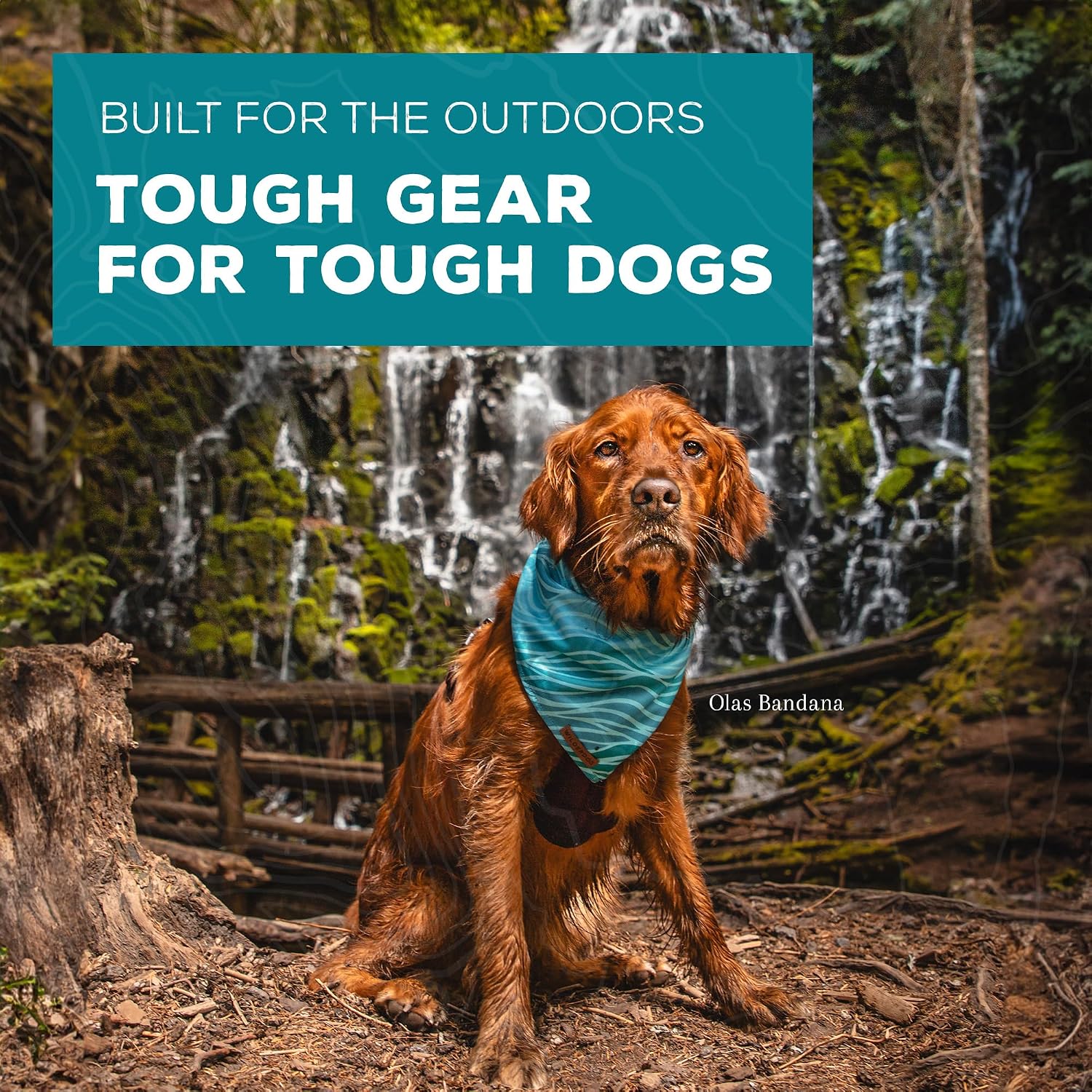 Wilderdog Dog Bandana with Lightweight Quick Drying Poly-Blend Mesh Material in Big Sky