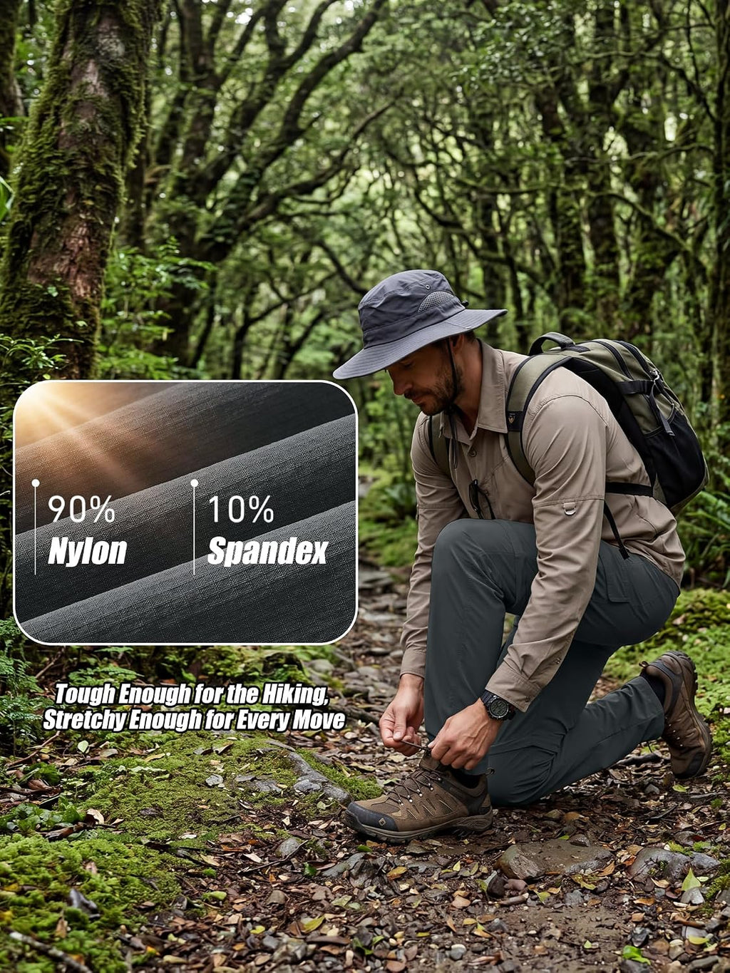Men’s Safari Lightweight Convertible Hiking Pants