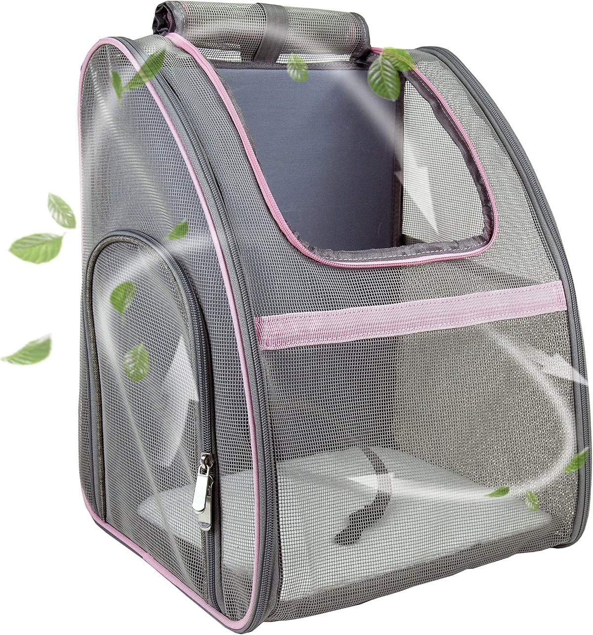 Pet Carrier Backpack, Ventilated and Breathable for Cats Dogs, Collapsible Designed for Travel, Hiking & Outdoor Use Black