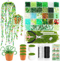 ZYNERY 5600pcs Beaded Plant Kit, Green Glass Beads, with A Full Set of Tools Green Beads Kit Glass for Making Succulent Jewelry and DIY Crafts Fridge Magnets